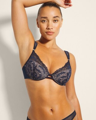 Plunge Bra with Sequin Lace | SOMA