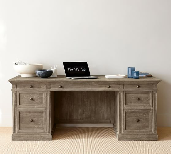 Livingston 75" Executive Desk with Drawers | Pottery Barn (US)