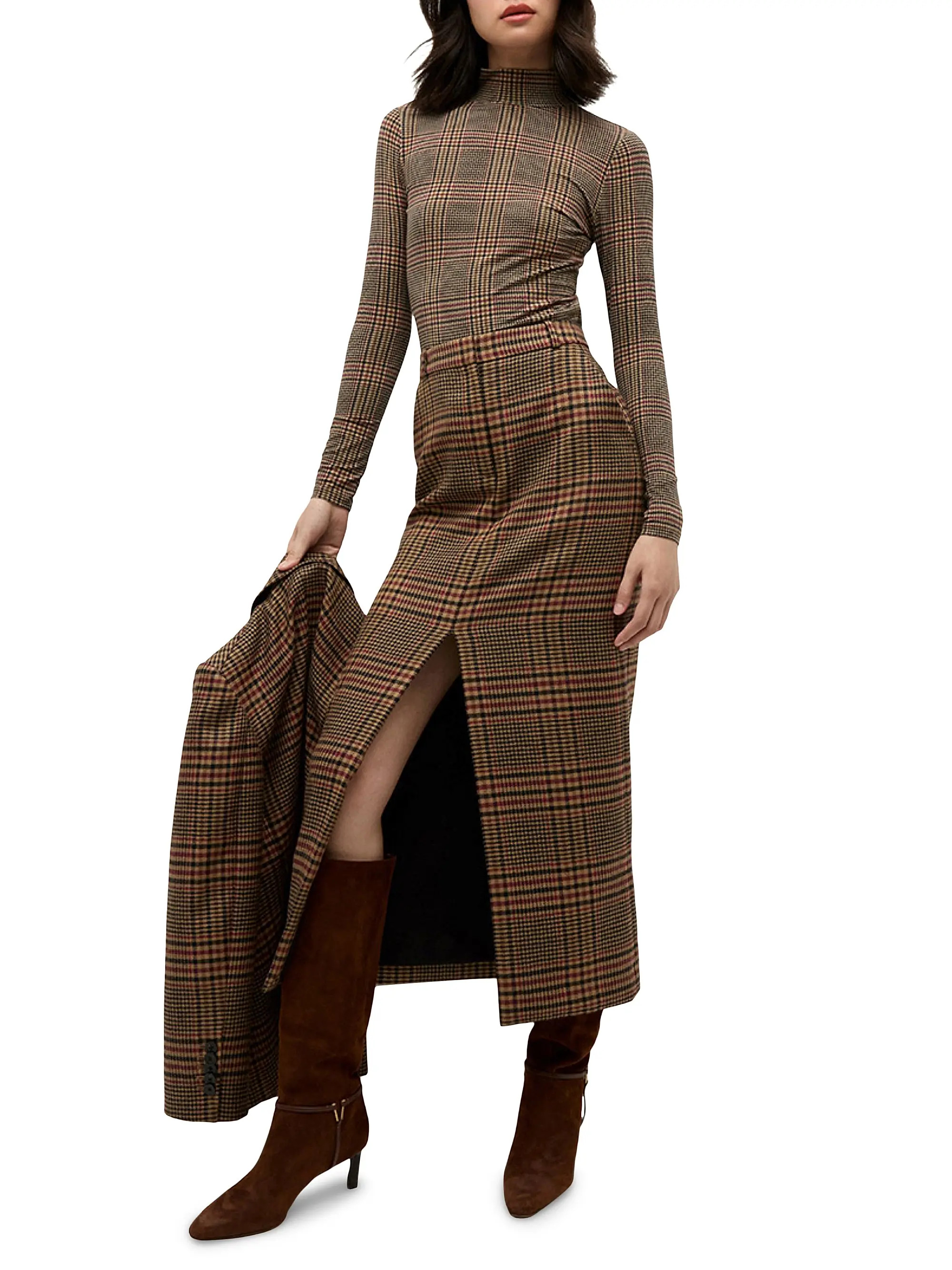 Maxine Plaid Wool Maxi Skirt | Saks Fifth Avenue