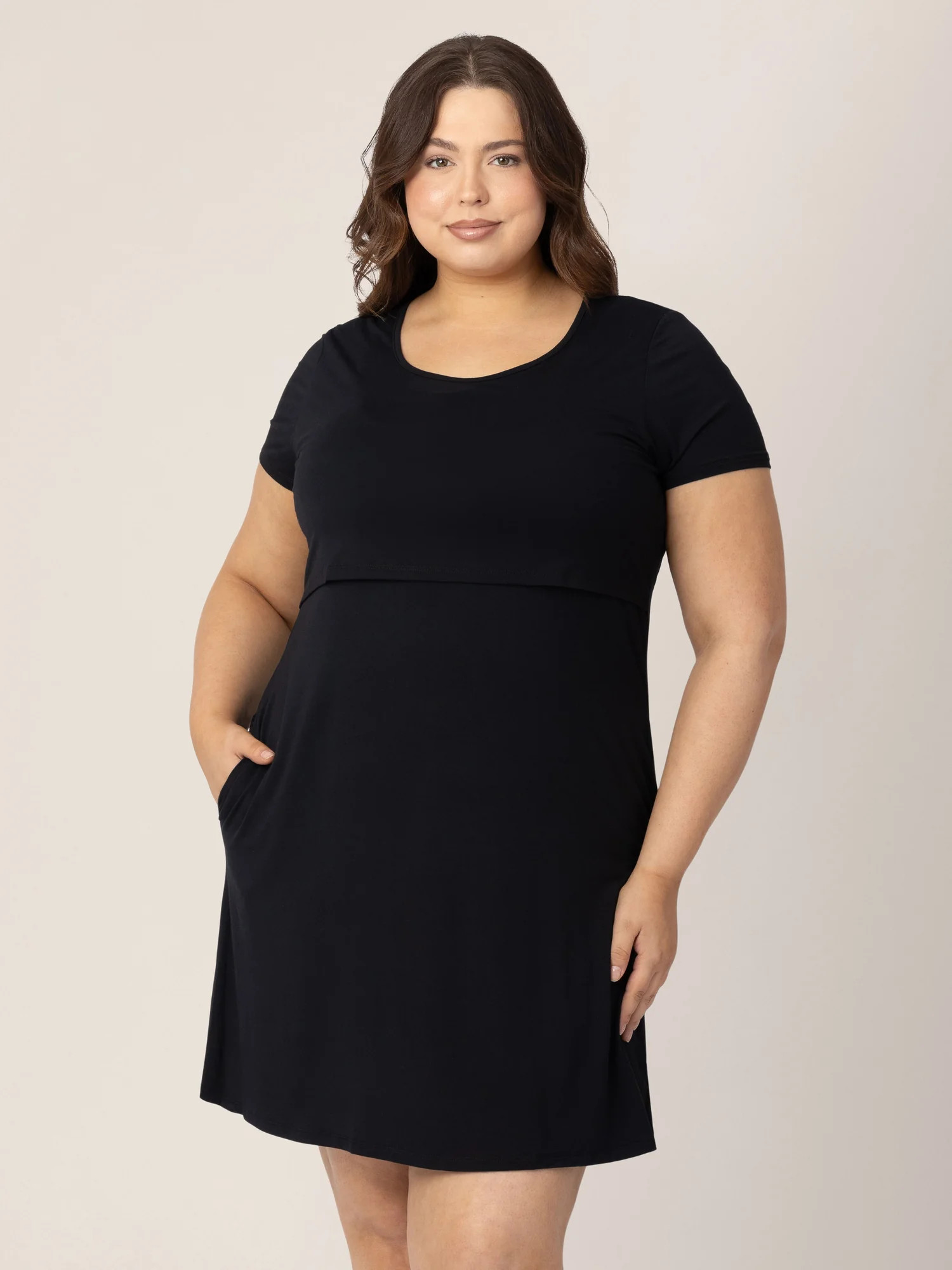 Eleanora Bamboo Maternity & Nursing Dress | Black - Kindred Bravely | Kindred Bravely
