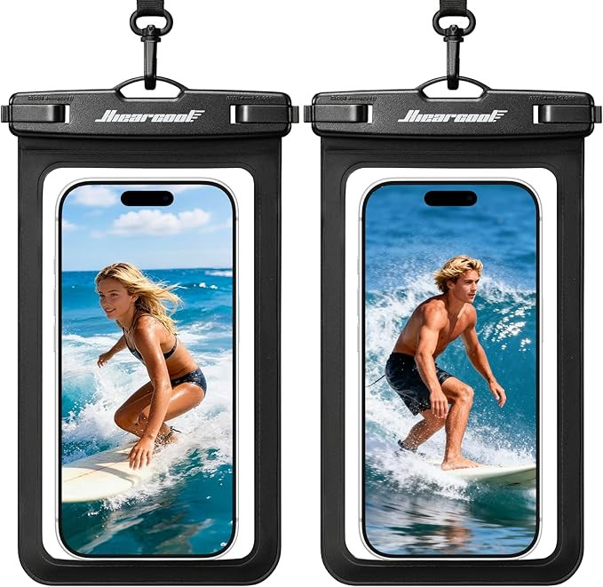 Hiearcool Waterproof Phone Pouch, Universal Case Compatible for iPhone 17 16 15 14 13 Pro Max Plu... | Amazon (US)