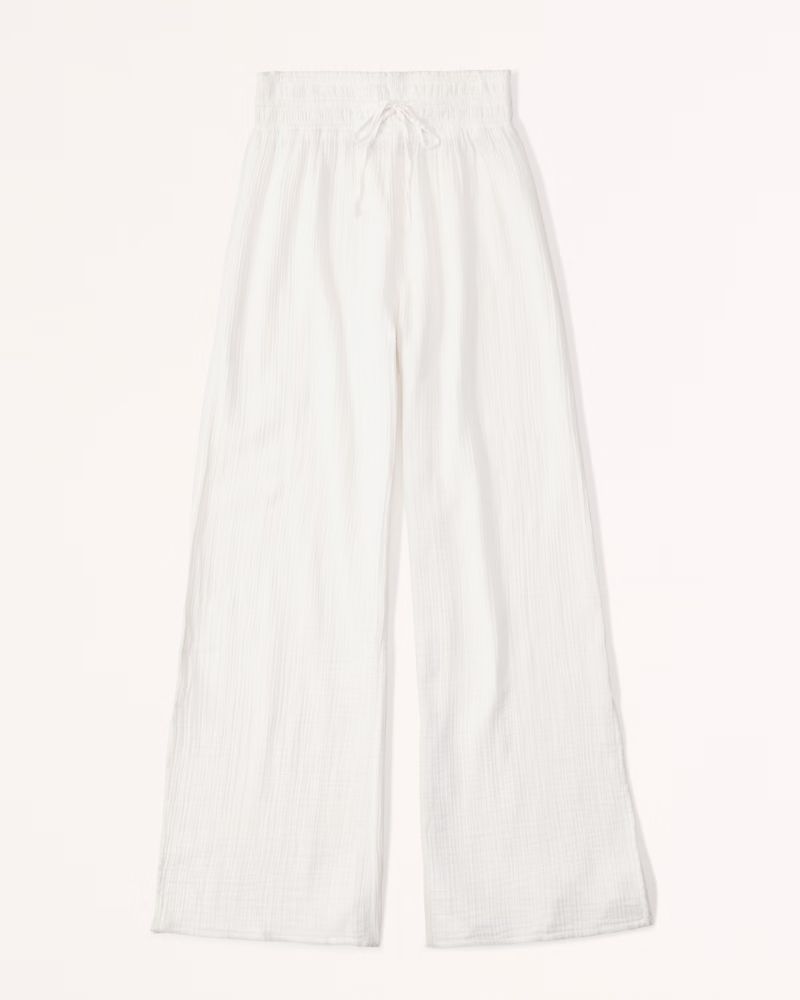 Abercrombie & Fitch Women's Gauzy Beach Coverup Pant in White - Size XLST | Abercrombie & Fitch (US)