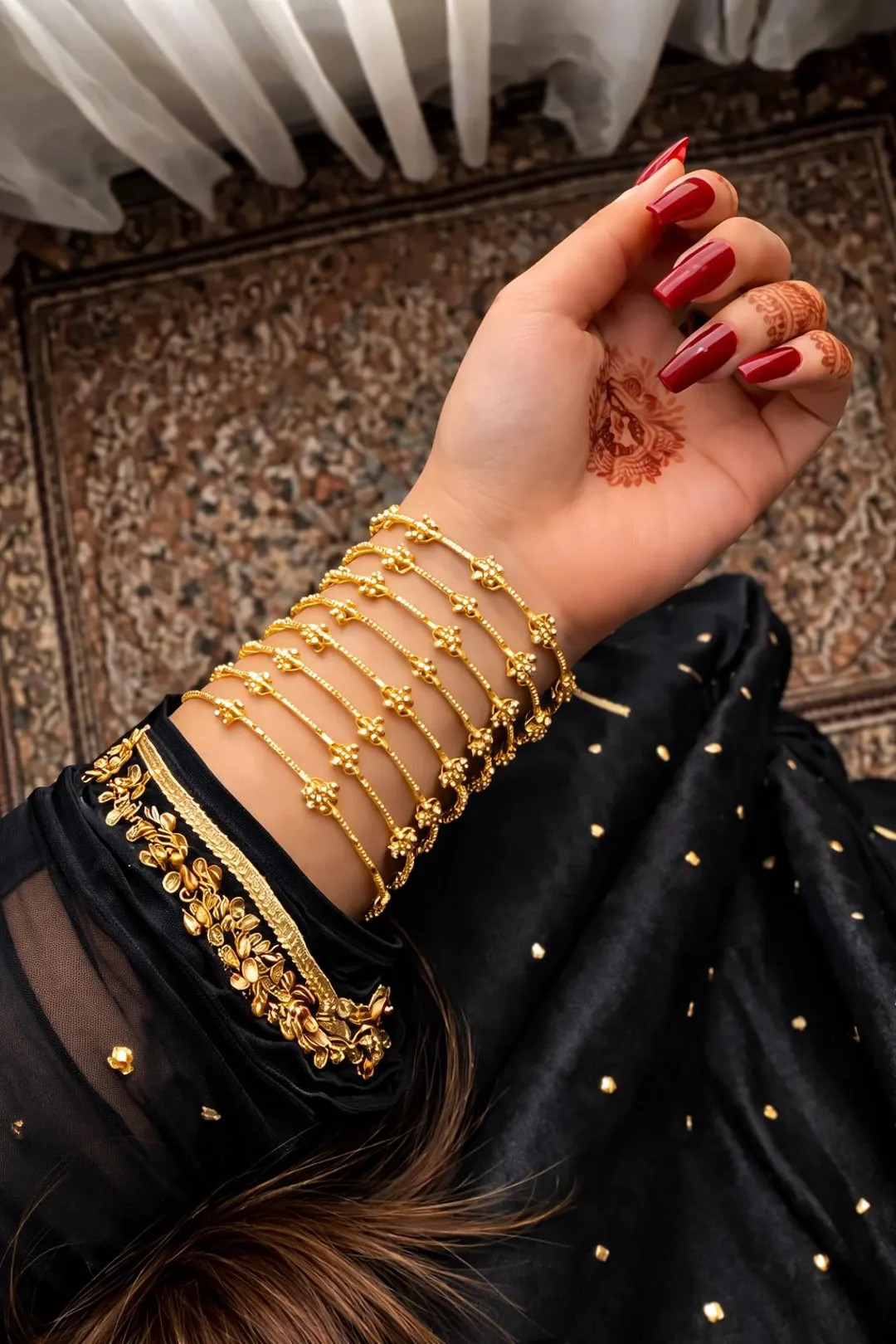 Handcrafted Gold Tone kashmiri Ghungroo Bangles | Indian Bridal Jewelry Set (8 pcs) | Etsy (US)