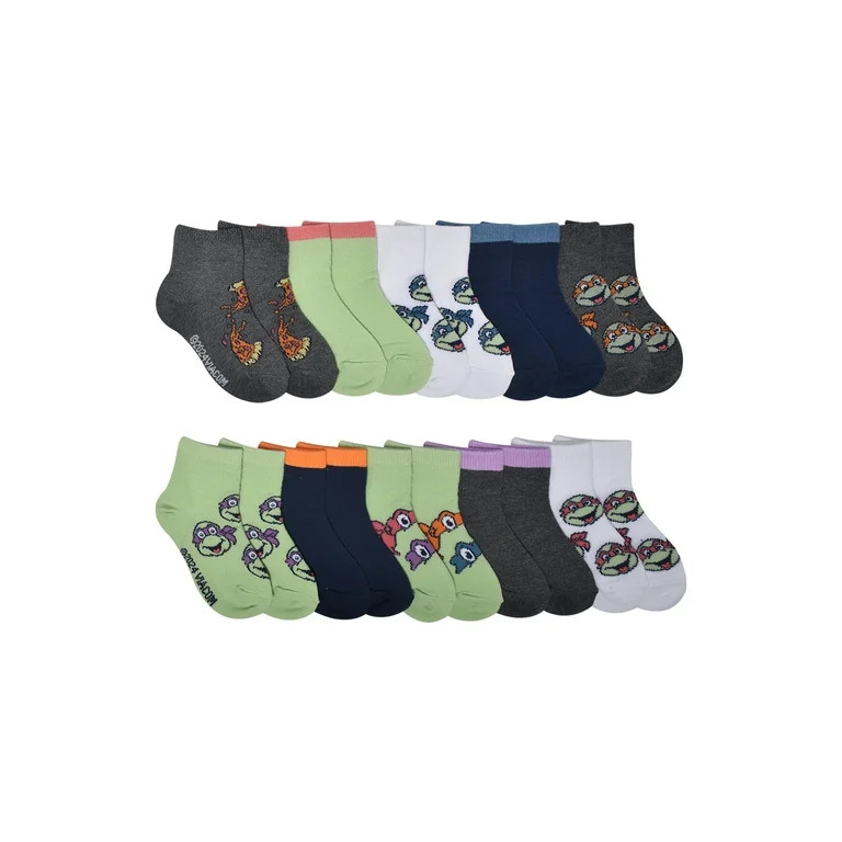 Character Toddler Ankle Socks, 10-Pack, Sizes 12M-5T | Walmart (US)