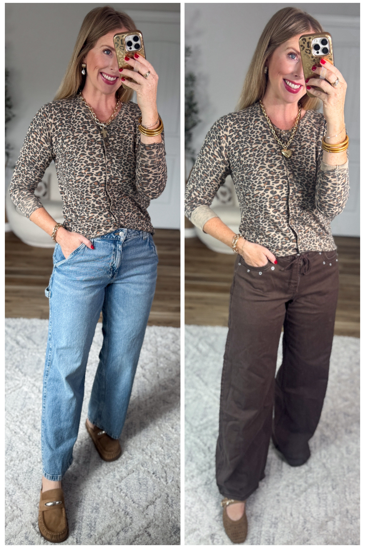 2 ways to wear this leopard cardigan from Walmart!

#LTKootd