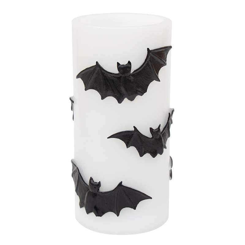 LED Bat Pillar Candle, 6" | At Home