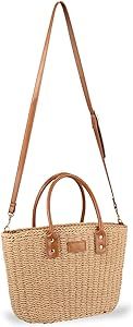 Straw Bag for Women - Handmade Women's Straw Purse Bag - Adjustable Shoulder Strap - Perfect for ... | Amazon (US)