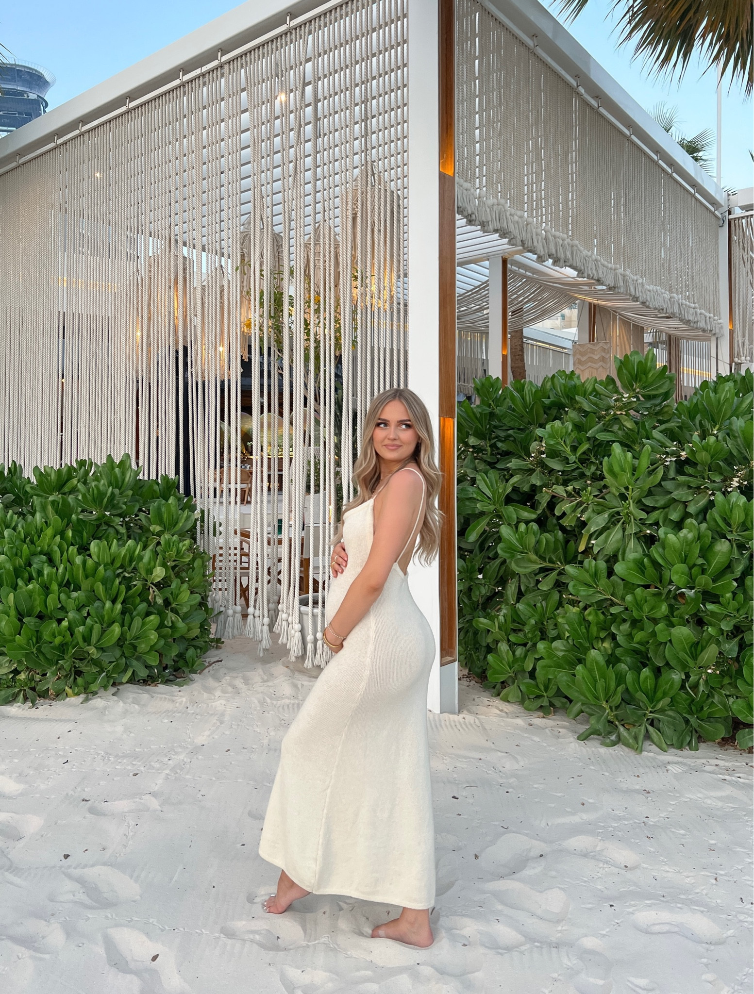 Bump friendly Open back knit dress, long midi crochet beach vacation summer dress. Beige cream white green pink blue 

#LTKU #LTKtravel #LTKbump