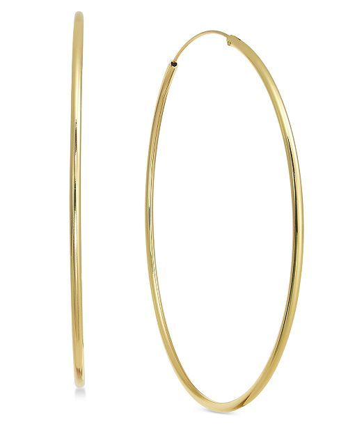 Large Endless Plated Hoop Earrings 2-7/8" | Macys (US)