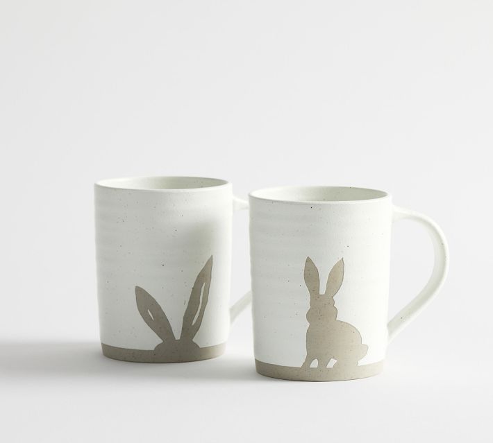 Farmstead Bunny Ears Handcrafted Stoneware Mugs | Pottery Barn (US)