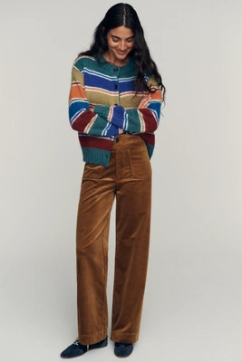 Colette Corduroy High-Rise Wide-Leg Full-Length Pants | Anthropologie (US)