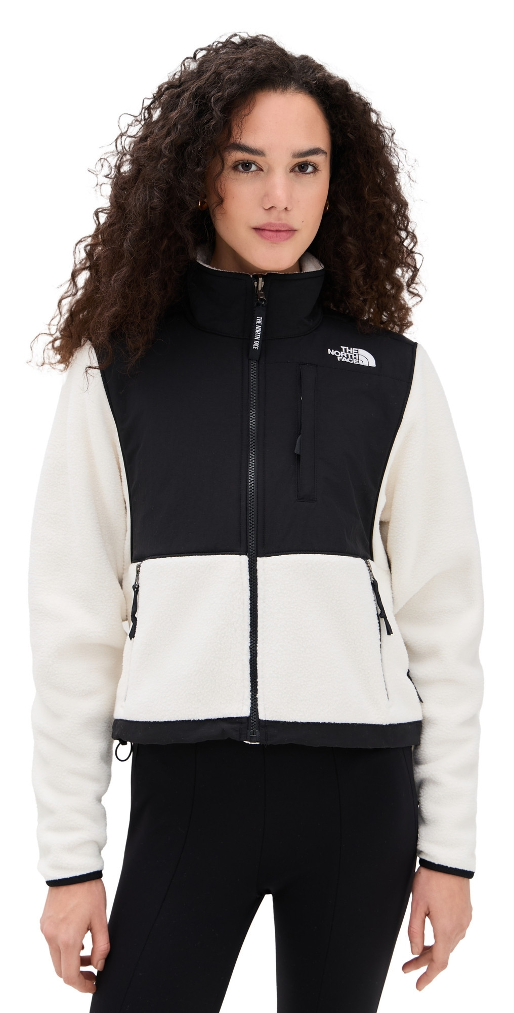 The North Face Retro Denali Jacket White Dune/TNF Black-R S | Shopbop