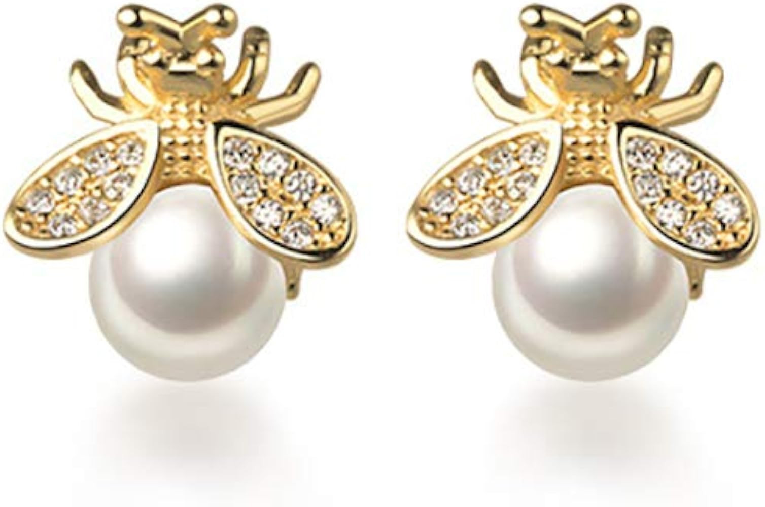 Reffeer Solid 925 Sterling Silver Bumble Bee Stud Earrings for Women Teen Girls Honey Bee Stud Ea... | Amazon (US)