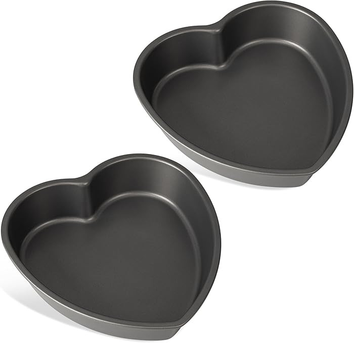 Tiawudi Heart Shaped Cake Pans, Large Baking Pan for Lovely Cakes, Nonstick Baking Molds, 9 Inch ... | Amazon (US)