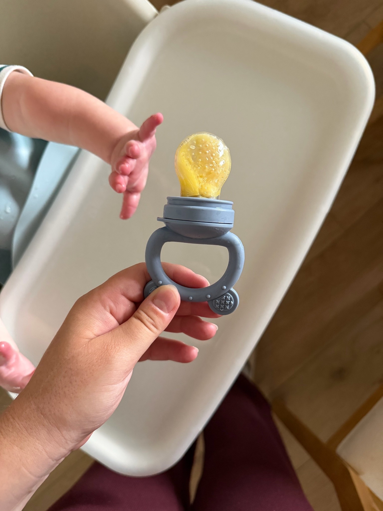 The silicone baby fruit feeder has been a lifesaver! It's perfect for making fresh, healthy popsicles for teething relief. Easy to use and clean, it's a must-have for any parent.

#LTKBaby #LTKmomlife