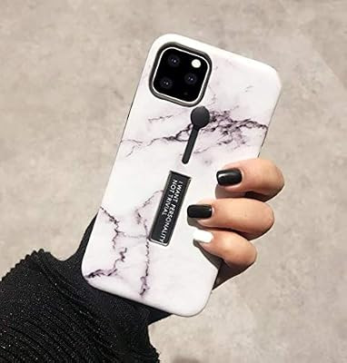 Omio for iPhone 11 Pro Marble Case with Ring Grip Holder Kickstand Finger Circle Strap Loop Case ... | Amazon (US)