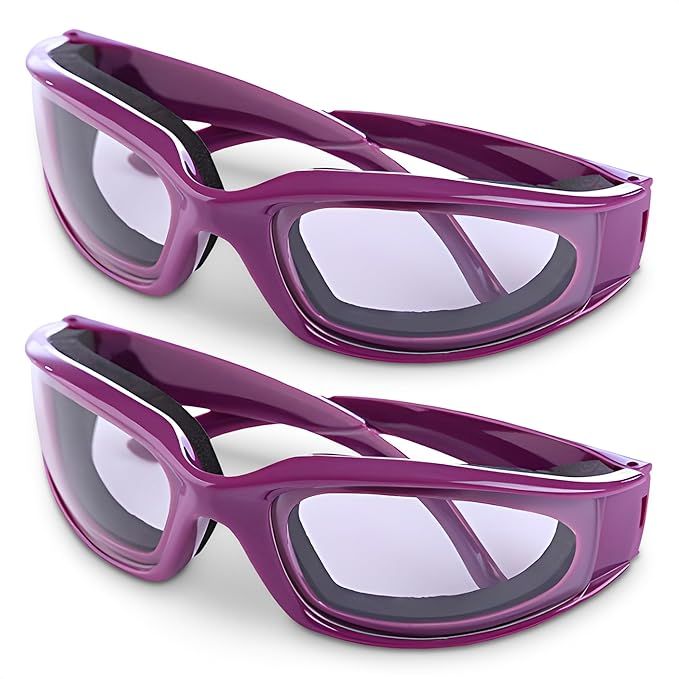 2Pcs Onion Goggles Eye Protection Goggles - Onion Cutting Goggles with Sponge Pack Purple Onions ... | Amazon (US)