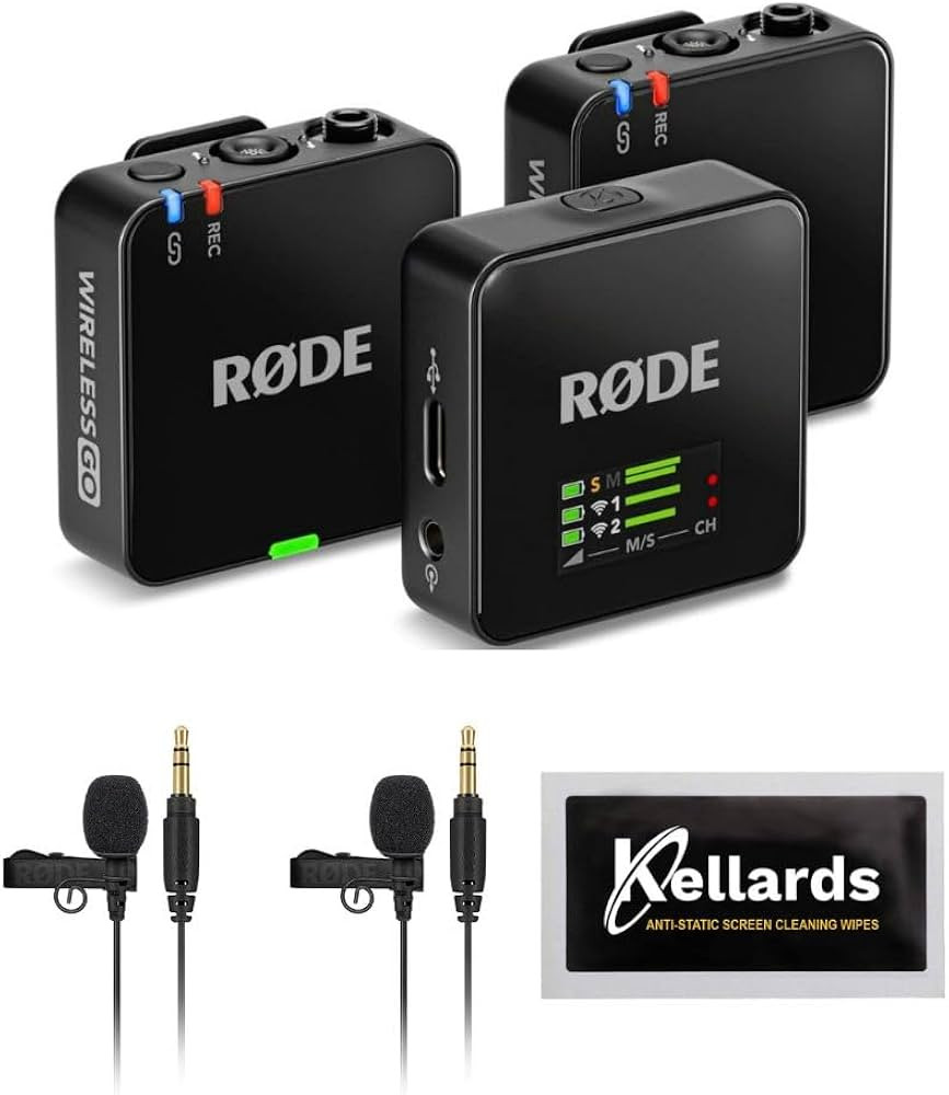 Rode Wireless GO (Gen 3) 2-Person Compact Digital Wireless Microphone Recorder Black Bundle Laval... | Amazon (US)