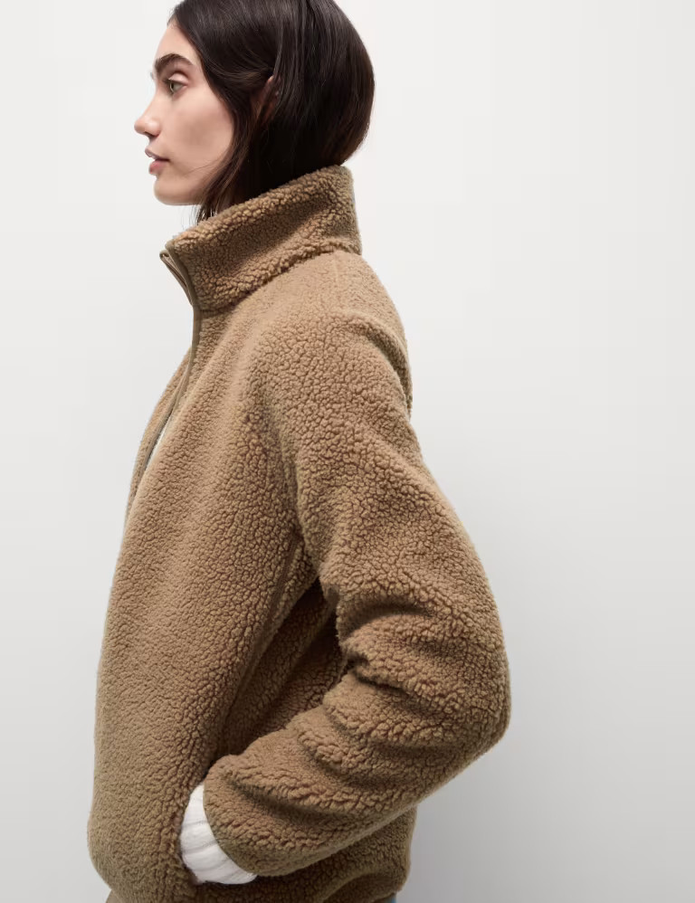 Borg Lightweight Funnel Neck Jacket | Marks & Spencer (UK)