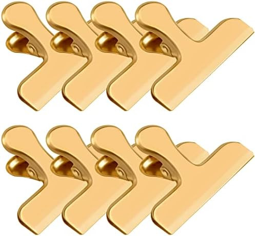 8 Pack 3 Inch Wide Stainless Steel Chip Clips Food Bag Clips Heavy Duty Food Bag Clamp, Chip Clip... | Amazon (US)