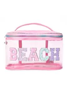 Girls Beach Logo Clear Train Case | Belk