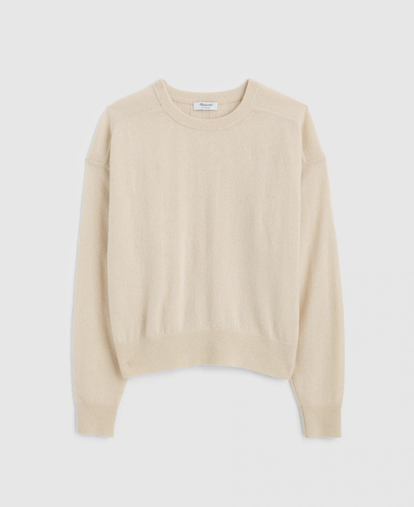 Rib-Stitch Crewneck Sweater in Cashmere | Madewell