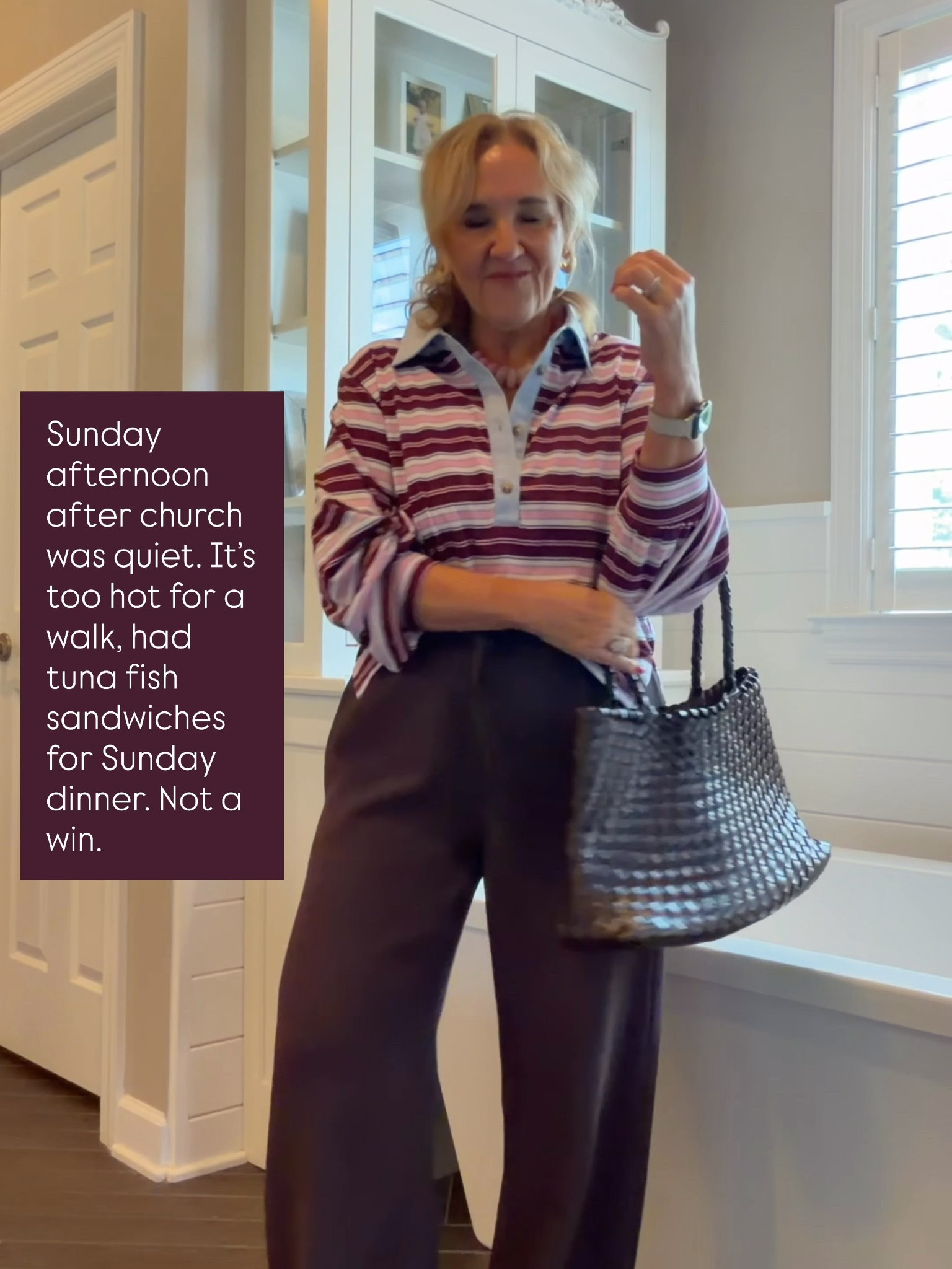 Easy lightweight top med paired with the vital crepette pant. I wear a med and have them hemmed for sneakers.

#LTKOver40 #LTKootd #LTKPetite