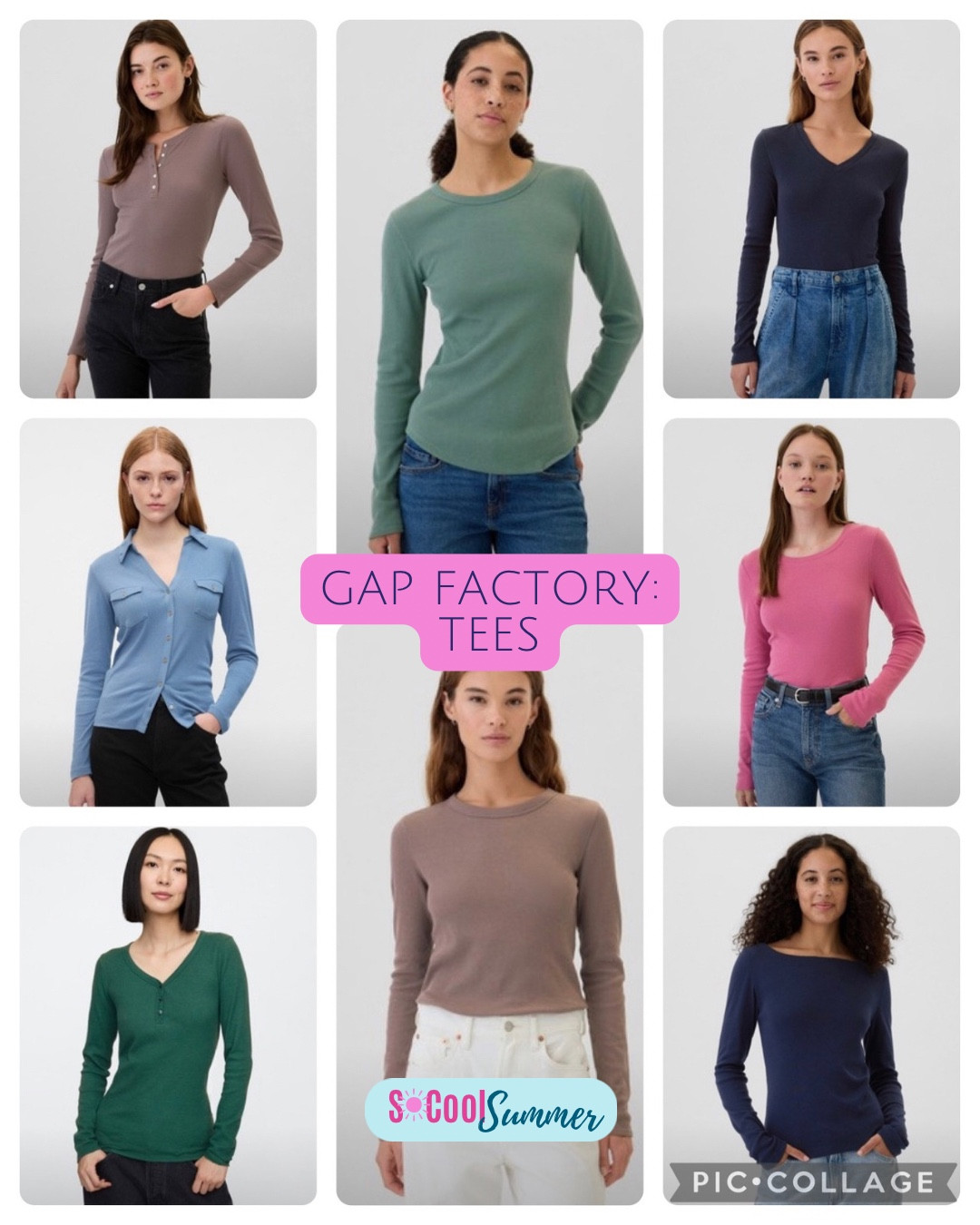 Tees at Gap Factory.

#hocsummer #coolsummer #lightsummer #truesummer #softsummer #pastelsummer #darksummer #brownsummer #sweetpeasummer #summerpalette #summerfinds

#LTKHoliday #LTKSaleAlert #LTKSeasonal
