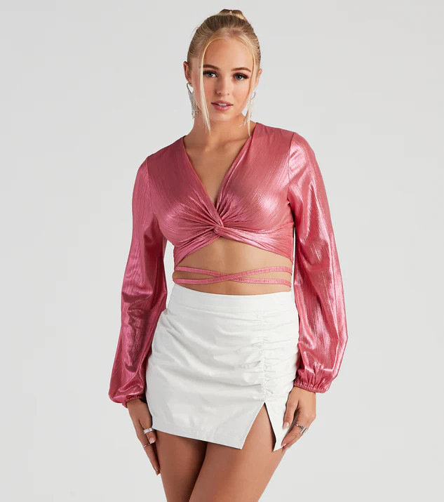 Totally Striking Twist Crop Top | Windsor Stores