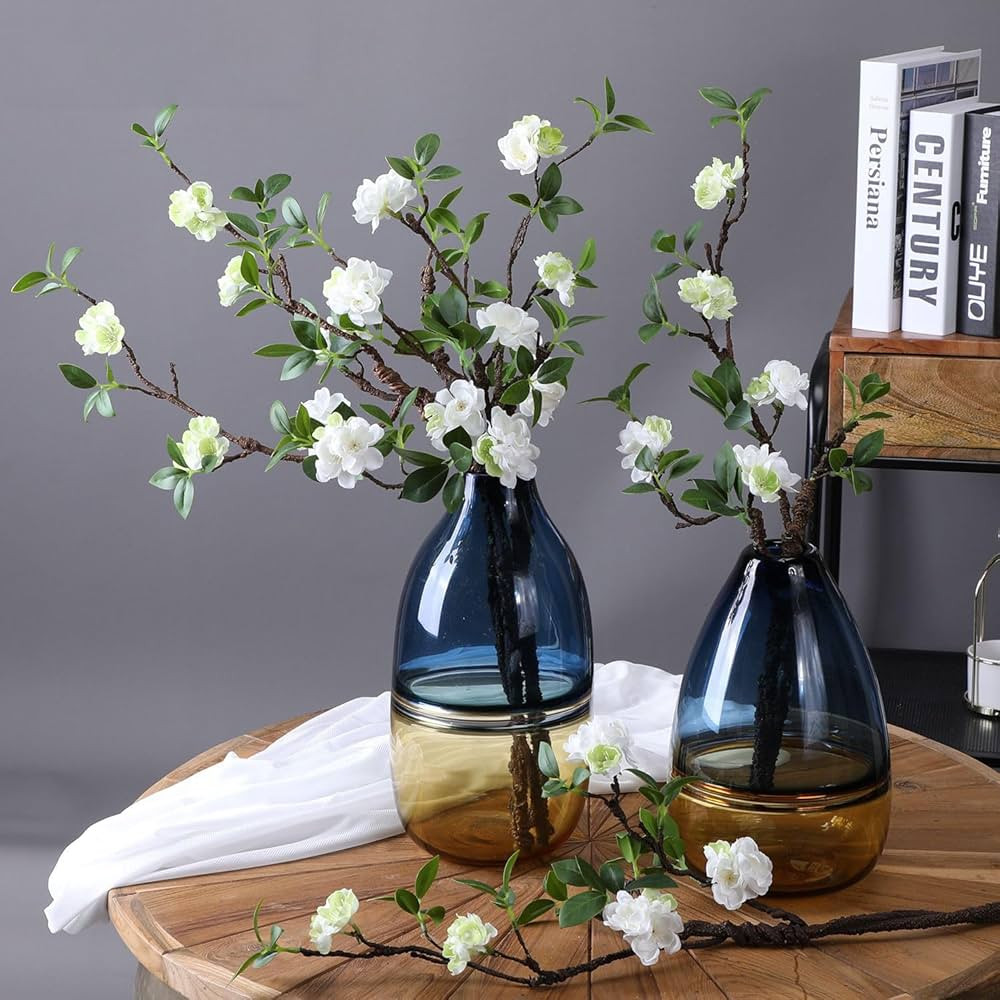 WEISPARK Artificial Flowers, 2pcs Fake Cherry Blossom Branches 31 Inch Long Stem Silk Flowers for... | Amazon (US)