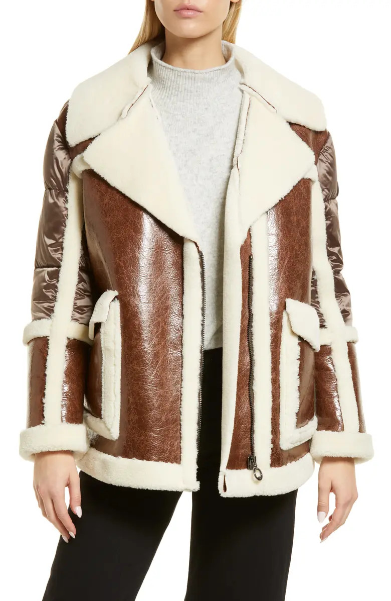 Raelynn Mixed Media Faux Fur Jacket | Nordstrom