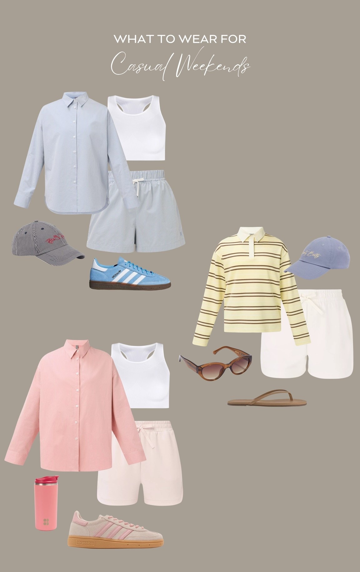 Casual weekend style 🧢 

Sweaty Betty, running errands, relaxed shirt, rugby shirt, shorts

#LTKsummer