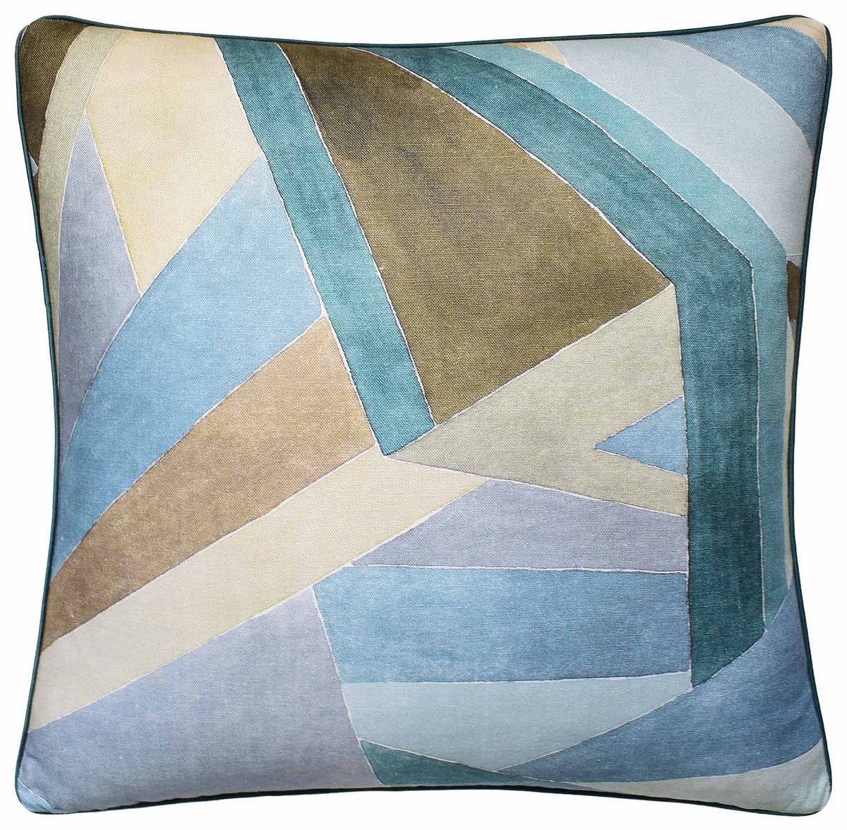 Roulade Print Aqua/Dune Pillow | Megan Molten