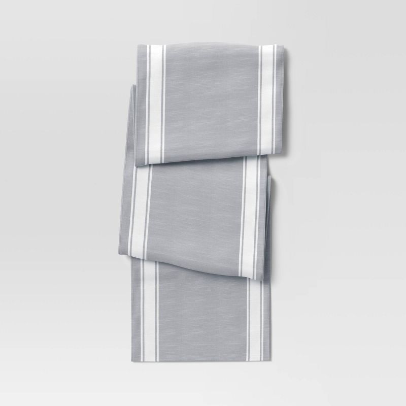 Cotton Striped Bistro Table Runner Gray - Threshold™ | Target