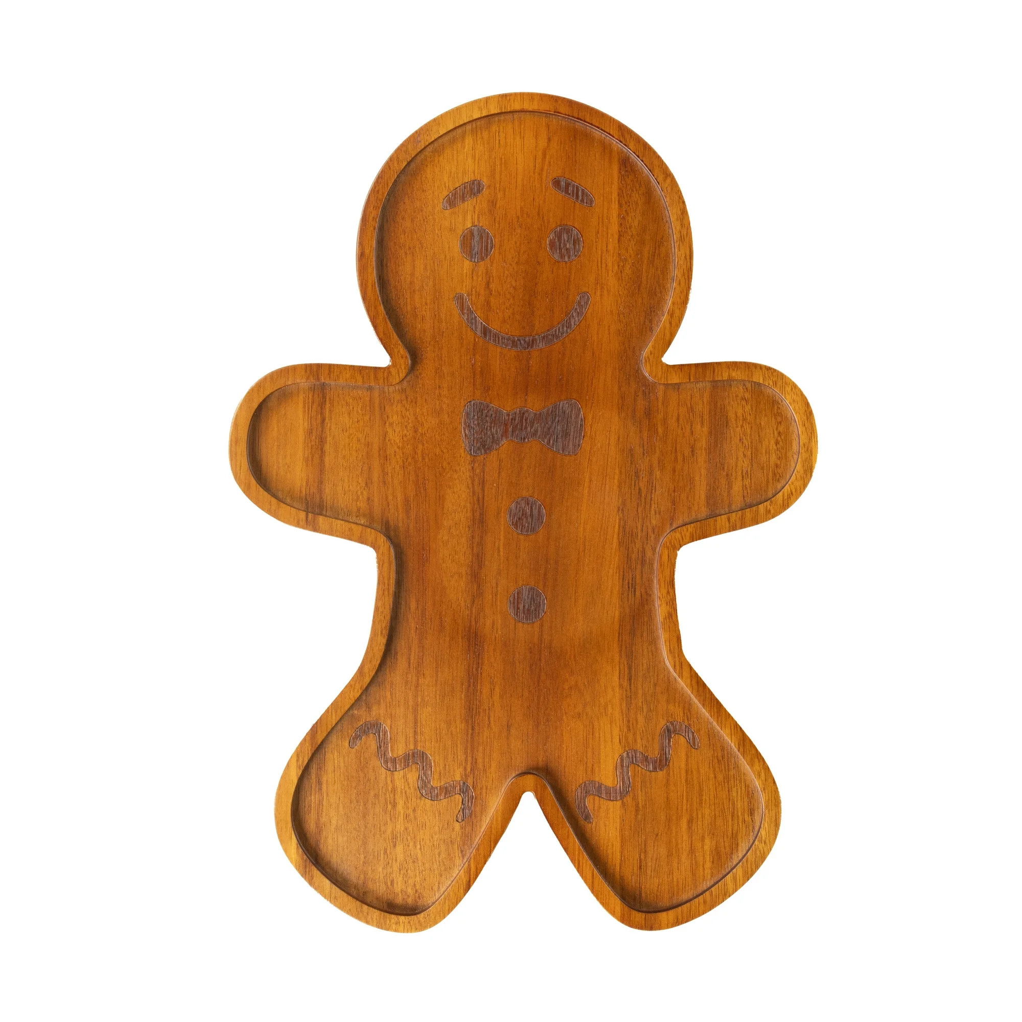Holiday Time Acacia Wood Gingerbread Man Board, 14 x 9.84 x 0.78 in, Kitchen Serving Board | Walmart (US)