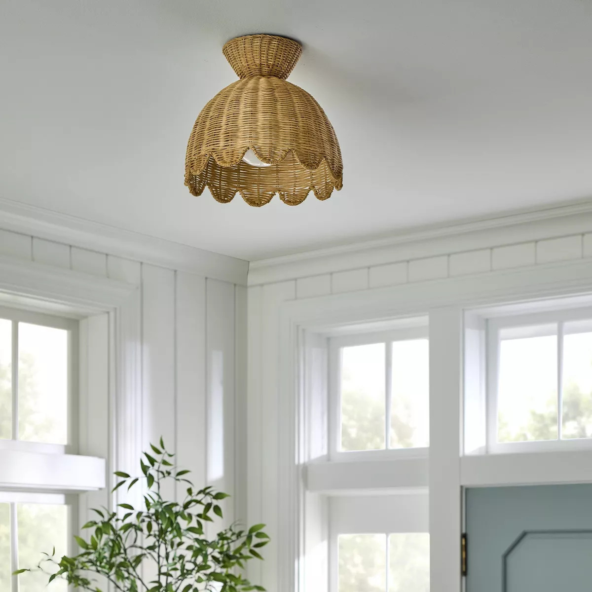 Woven Flush Mount Ceiling Light - Threshold™ designed with Studio McGee | Target