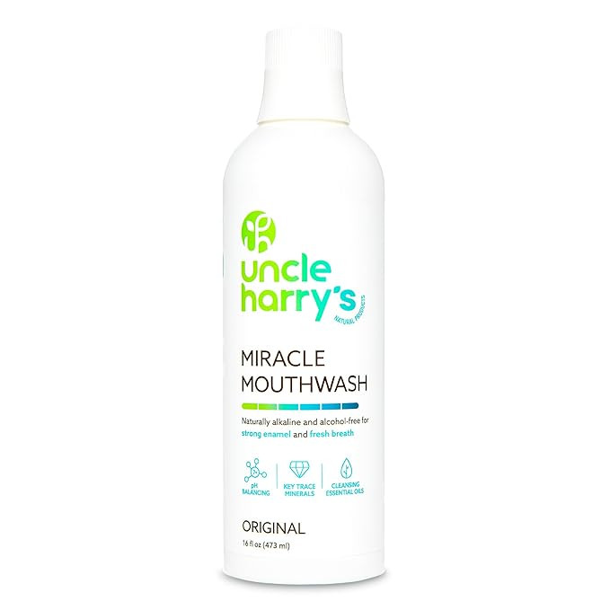 Uncle Harry's Natural Alkalizing Miracle Mouthwash | Adult & Kids Mouthwash for Bad Breath | pH B... | Amazon (US)