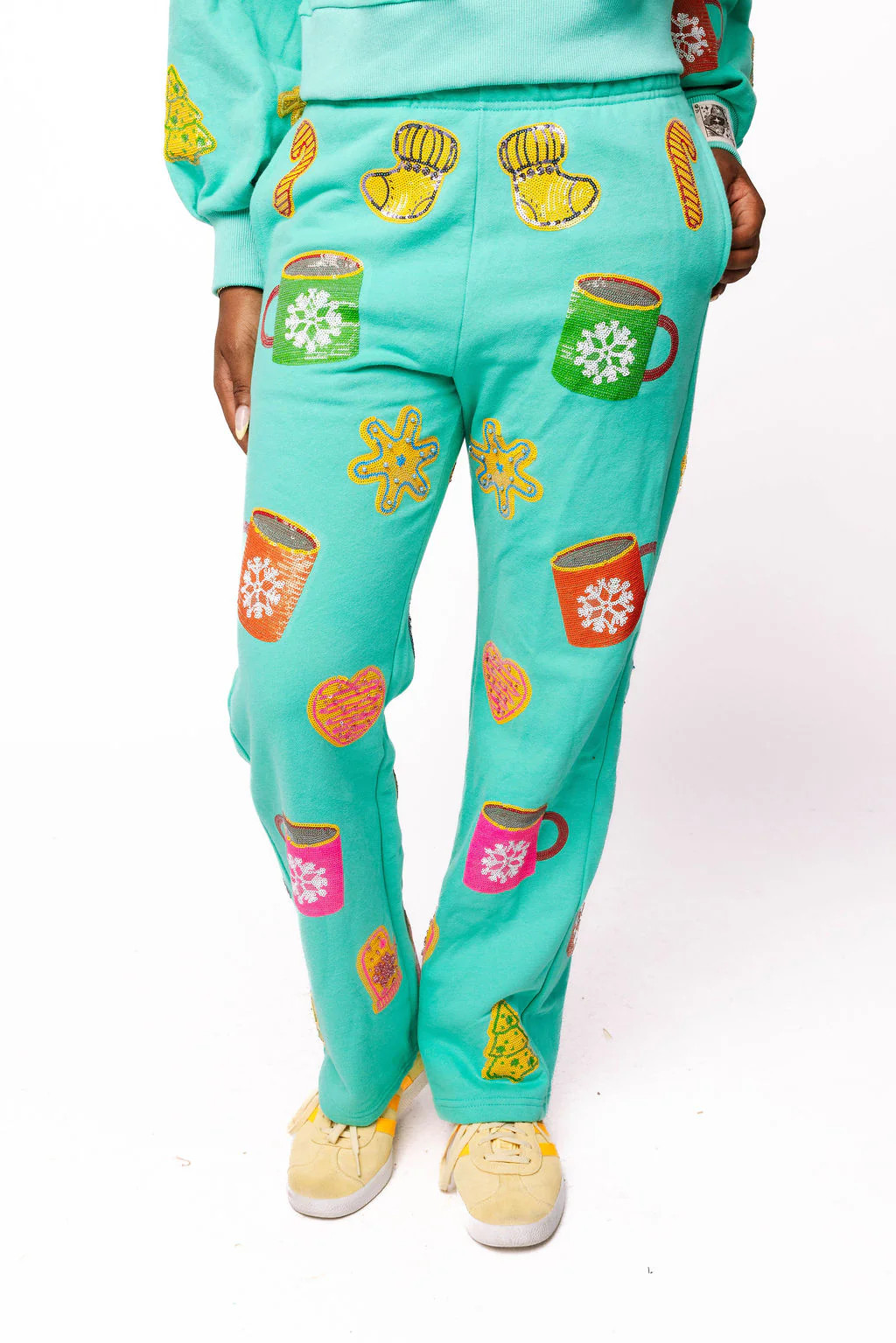 SAMPLE Spearmint Mini Hot Chocolate and Cookies Icon Pant | Queen of Sparkles