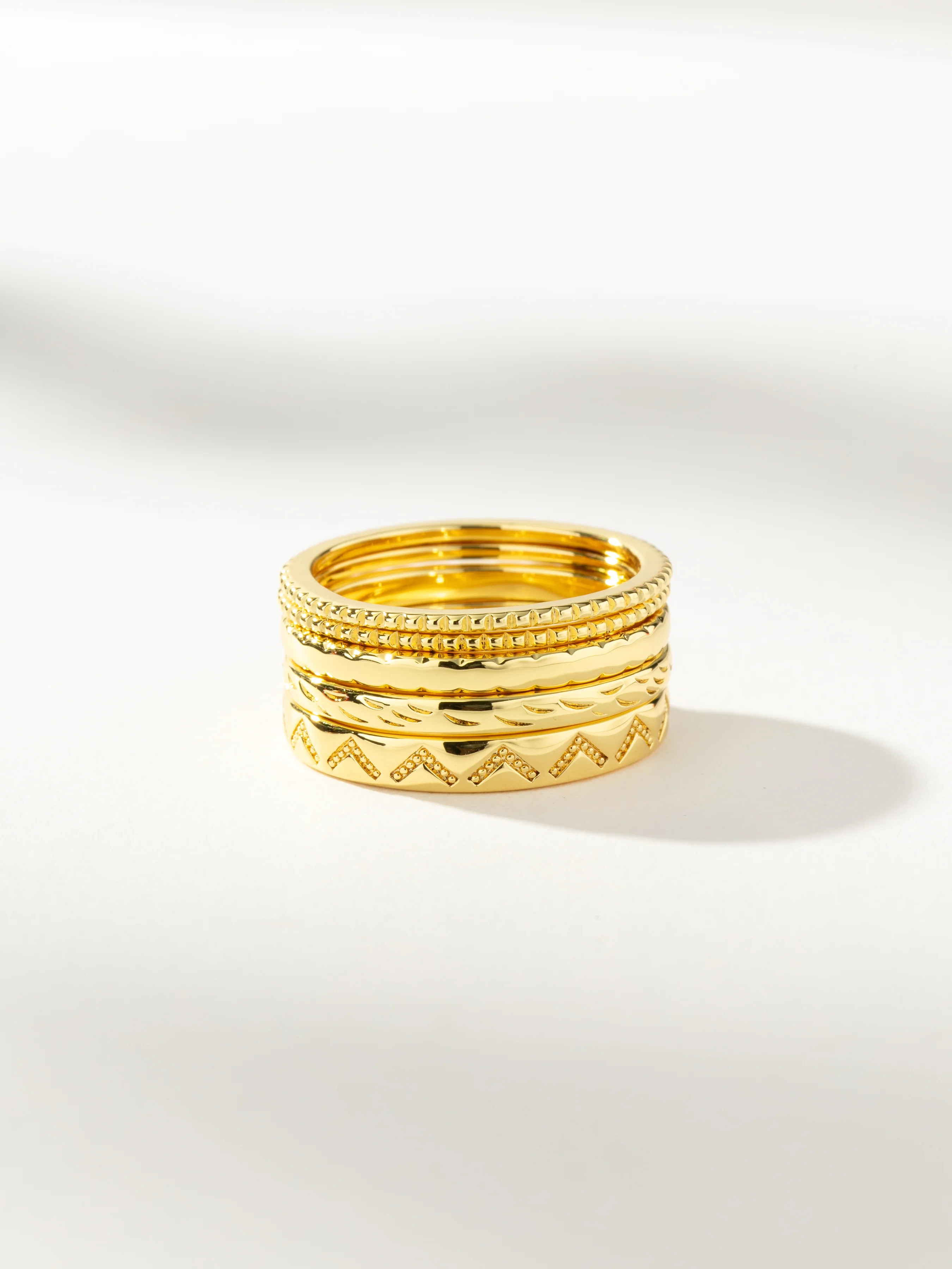 Transformation Ring Stack Set of 5 in Gold | Uncommon James | Uncommon James