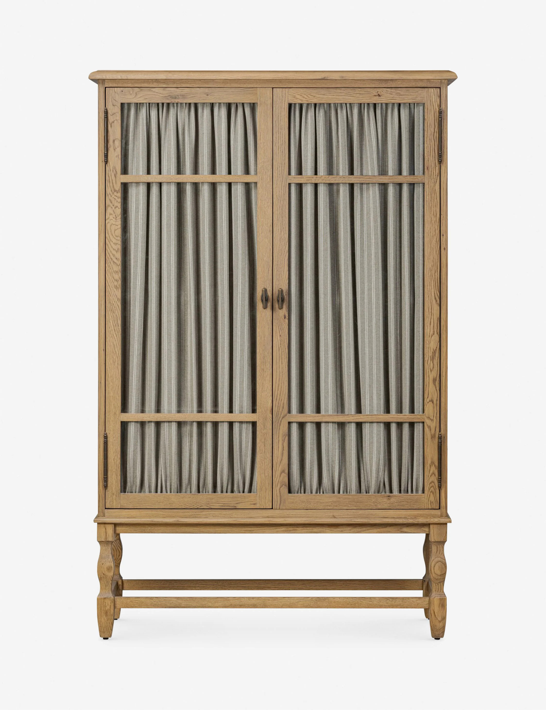 Finley Curio Cabinet by Amber Lewis x Four Hands, Aged Smoked Oak | Lulu and Georgia 