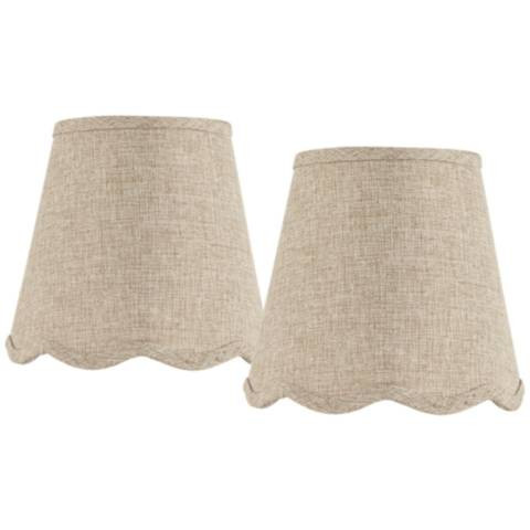 Fawn Set of 2 Empire Lamp Shades 4x6x5.5 (Candle Clip) | Lamps Plus
