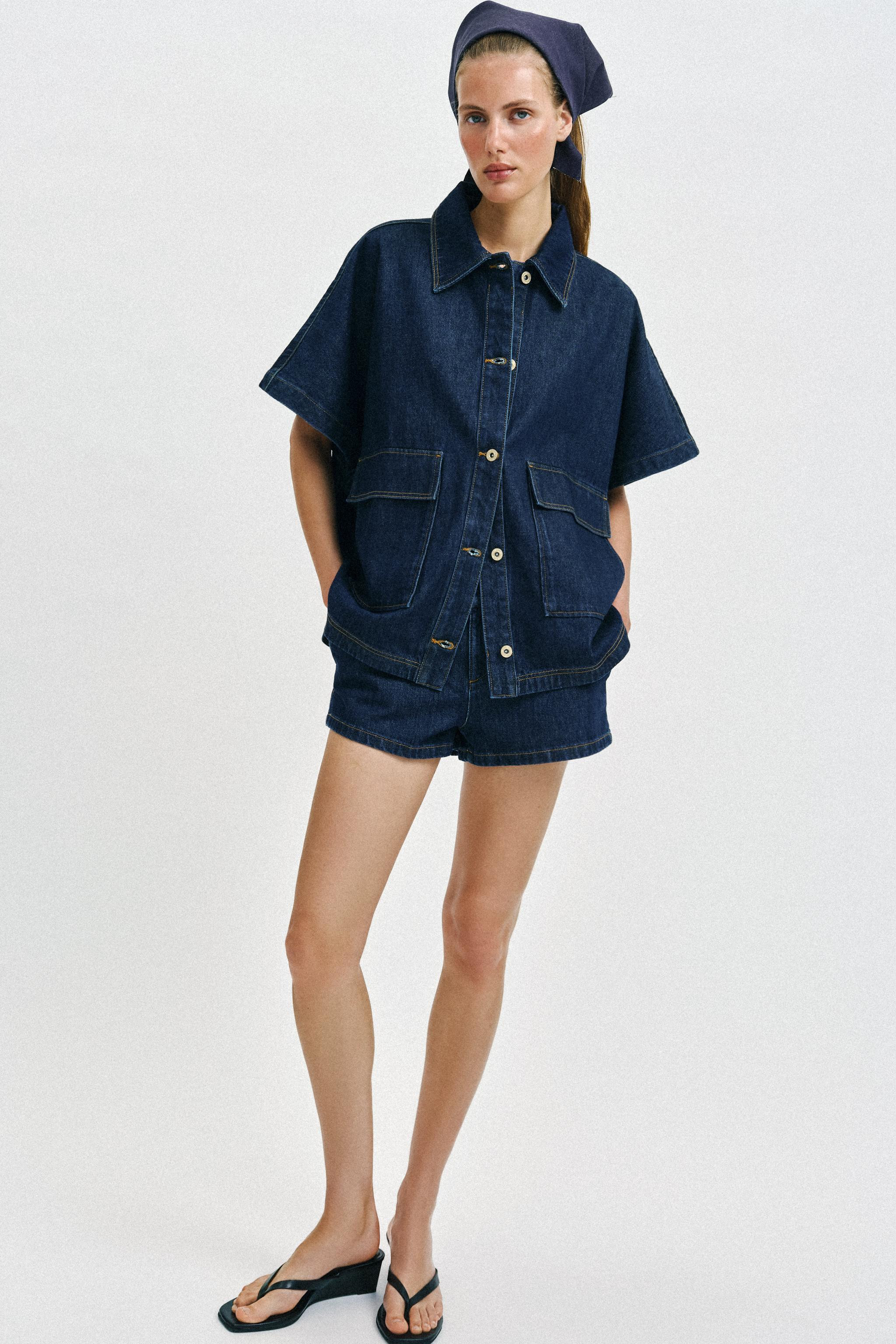 Z1975 OVERSIZED DENIM OVERSHIRT | Zara US