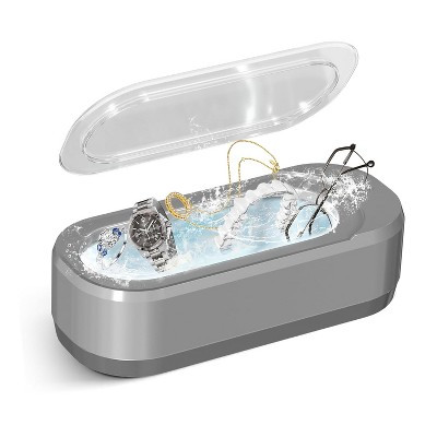 Ultrasonic Jewelry Cleaner One-Touch Operation, Sonic Cleaner for Rings, Glasses, Jewelry, Dentures Grey 2.44×8.66×3.74 | Target