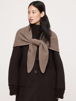 Merino-Cotton Triangle Scarf | Banana Republic (US)