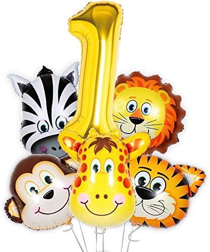 OMG Party Factory - Safari Jungle Animal Balloon Decorations for Wild One Birthday Party | Amazon (US)