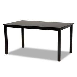 Eveline Brown Wood Dining Table | The Home Depot