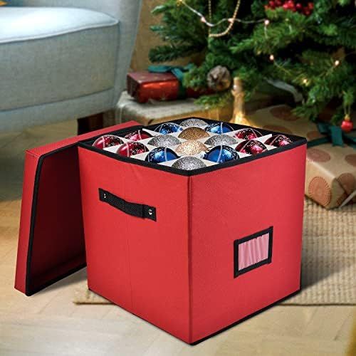 Holiday Cheer Premium Christmas Ornament Storage with 4 Tray – Christmas Storage Container with Divi | Amazon (US)