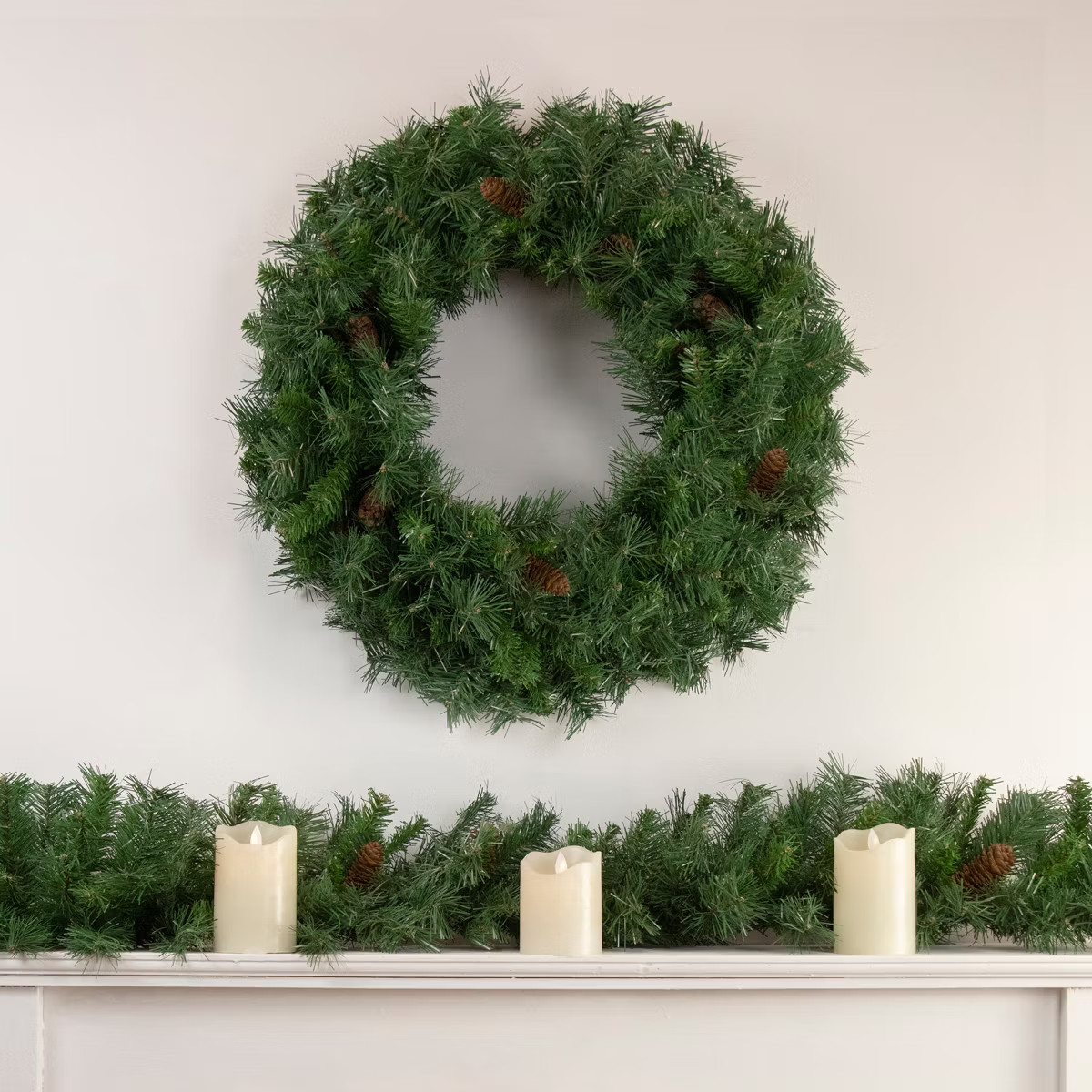 Northlight Black River Pine with Pine Cones Artificial Christmas Garland - 9' x 14" - Unlit | Target