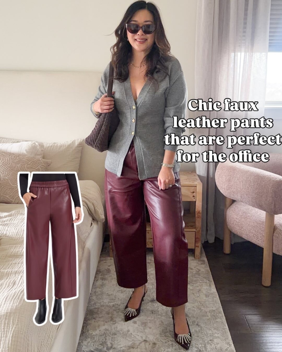 Boujee on a budget outfit // Target faux leather pants // office wear 

#LTKPetite #LTKootd