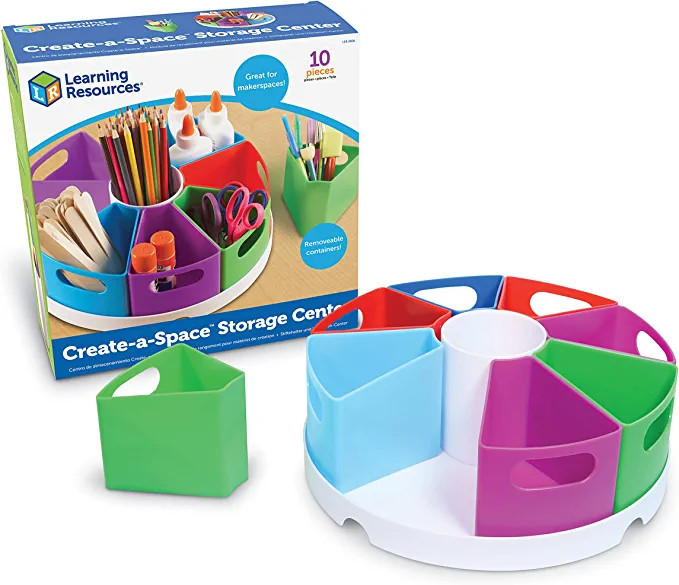 Amazon.com: Learning Resources Create a Space Storage Center - 10 Piece set Desk Organizer for Ki... | Amazon (US)